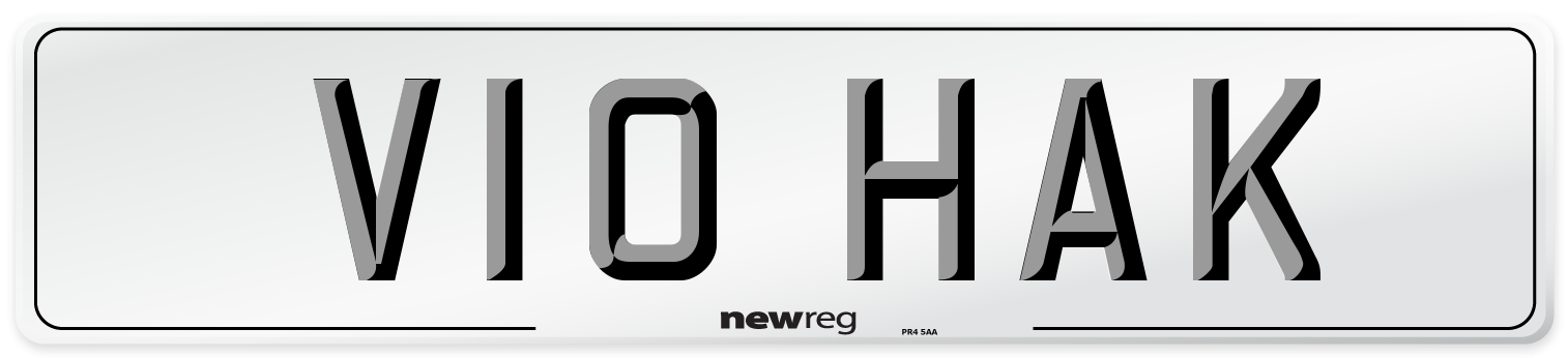 V10 HAK Number Plate from New Reg